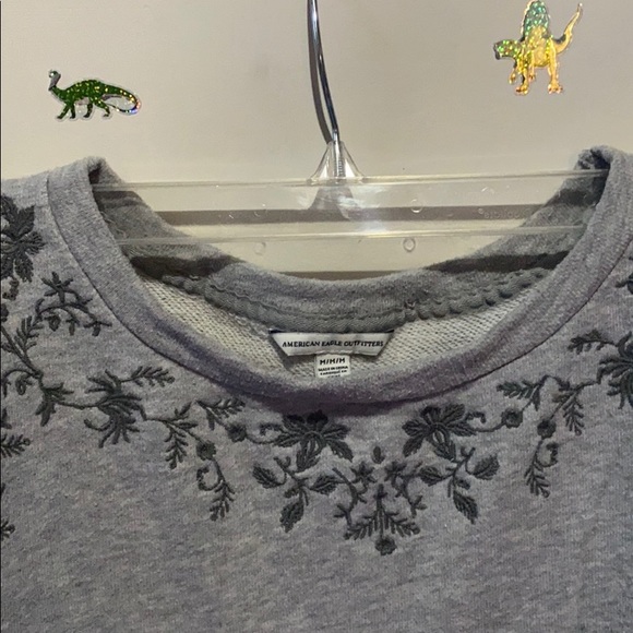 Grey Embroidered Sweater - Picture 2 of 3
